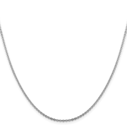 14K Weißgold 1.95mm Flach Ankerkette Halskette