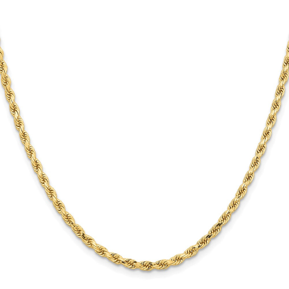 14K Gelbgold 3.25mm Diamantiert Kordel Halskette