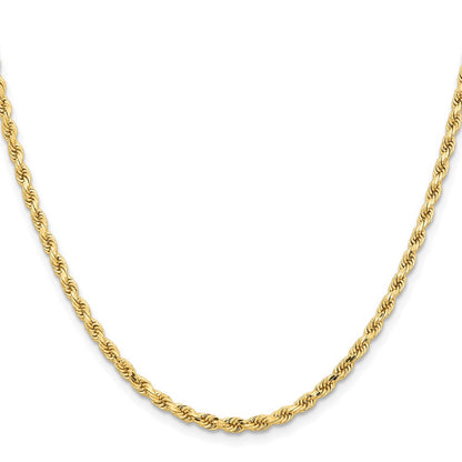 14K Gelbgold 3.25mm Diamantiert Kordel Halskette