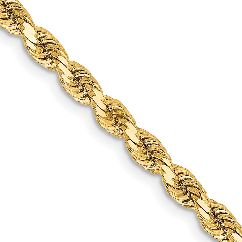 14K Gelbgold 3.25mm Diamantiert Kordel Halskette