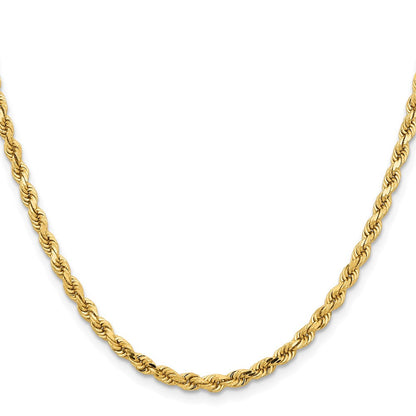 14K Gelbgold 3.75mm Diamantiert Kordel Halskette