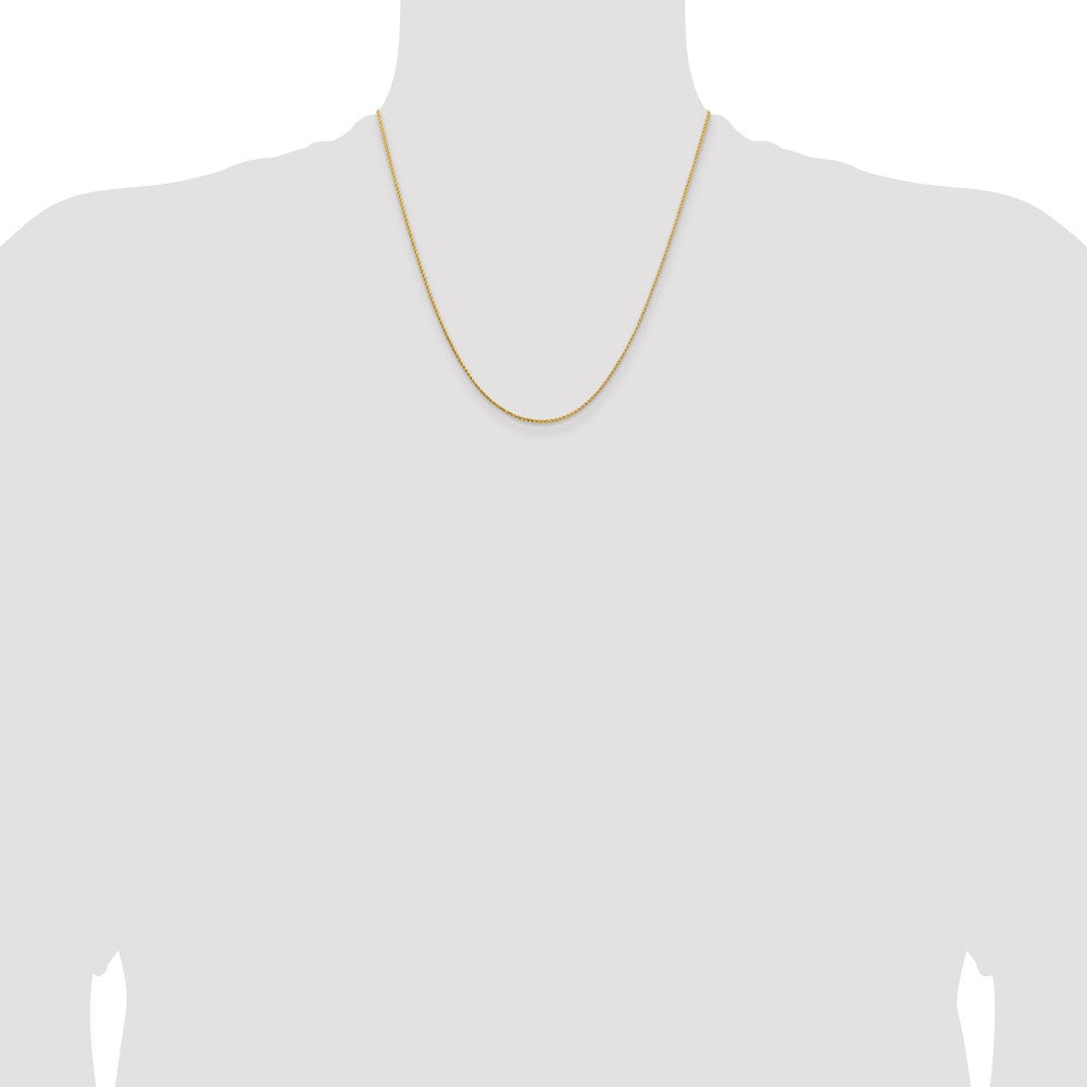 14K Gelbgold 1.15mm Diamantiert Offen Franco Halskette