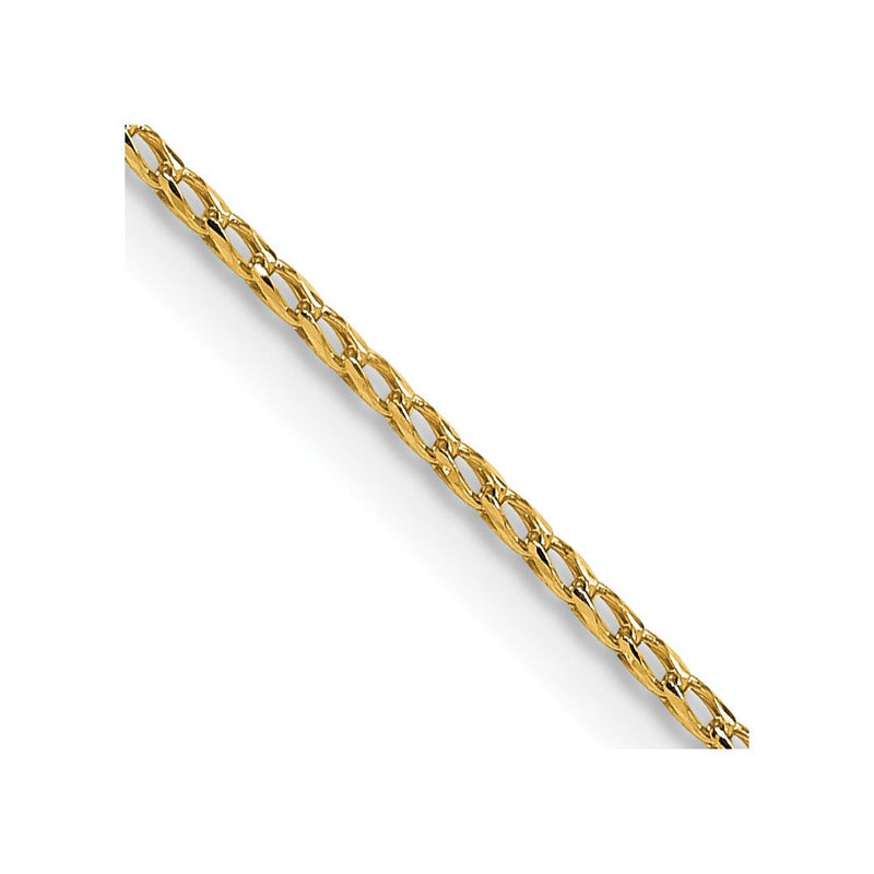 14K Gelbgold 1.15mm Diamantiert Offen Franco Halskette