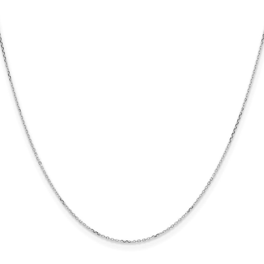 14K Weißgold.85mm Diamantiert Ankerkette Halskette