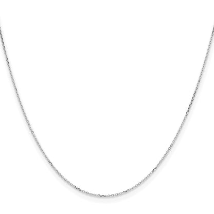 14K Weißgold.85mm Diamantiert Ankerkette Halskette