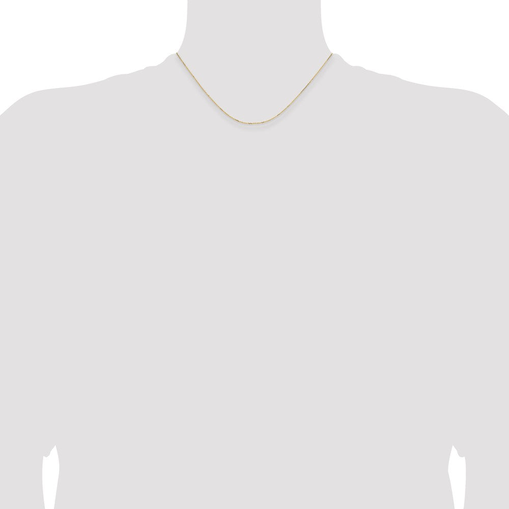 14K Weißgold.85mm Diamantiert Ankerkette Halskette