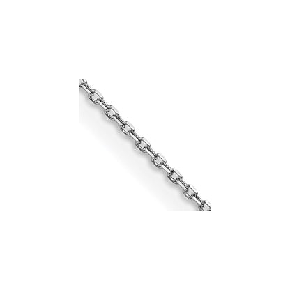 14K Weißgold.85mm Diamantiert Ankerkette Halskette