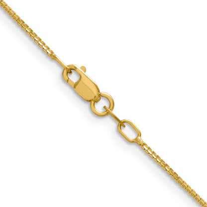 14K Gelbgold 1mm Konkav Venezianer Halskette