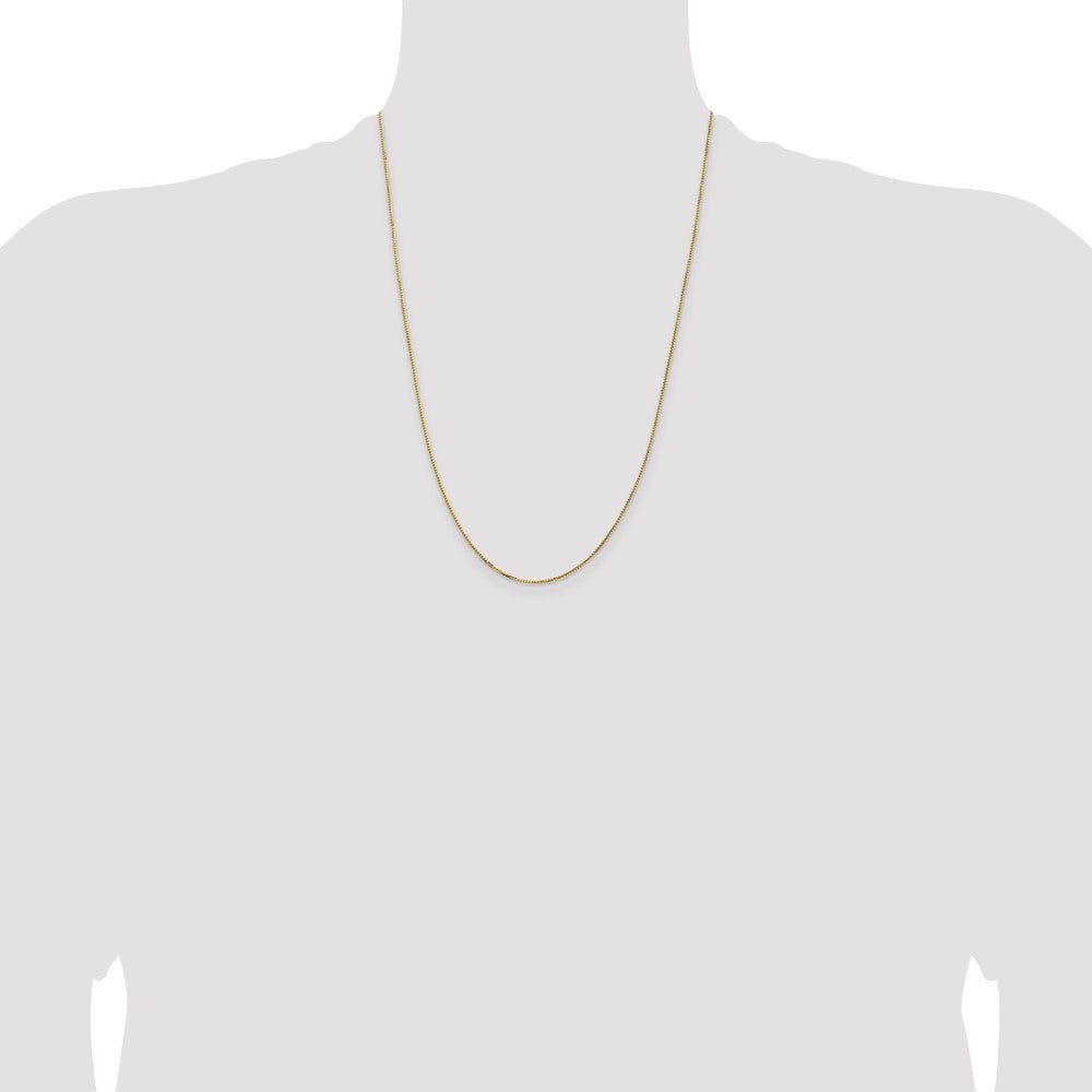 14K Gelbgold 1mm Konkav Venezianer Halskette