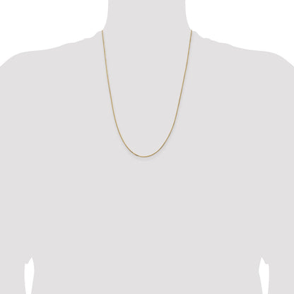 14K Gelbgold 1mm Konkav Venezianer Halskette