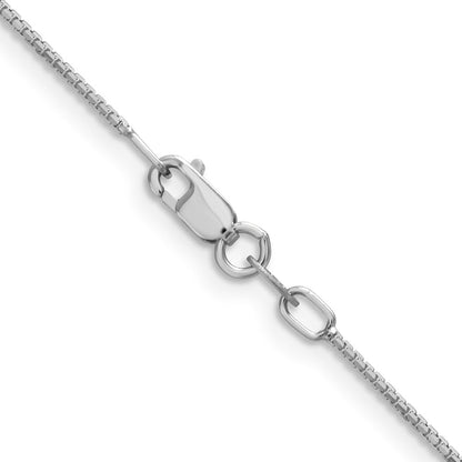 14K Weißgold 1mm Konkav Venezianer Halskette