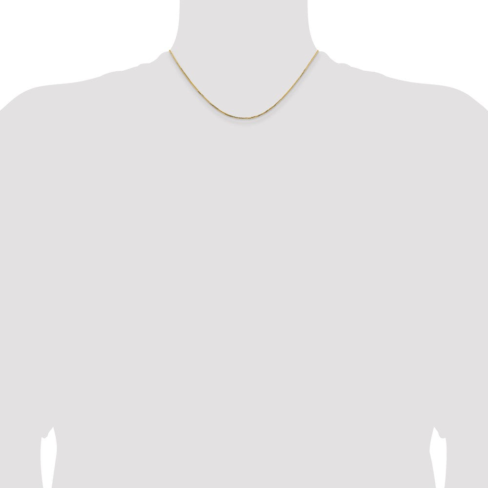14K Gelbgold 1.10mm Konkav Venezianer Halskette