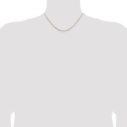 14K Gelbgold 1.10mm Konkav Venezianer Halskette