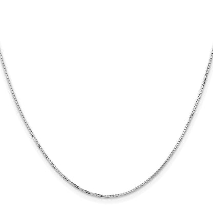 14K Weißgold 1.10mm Konkav Venezianer Halskette