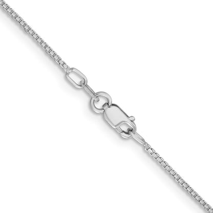 14K Weißgold 1.10mm Konkav Venezianer Halskette