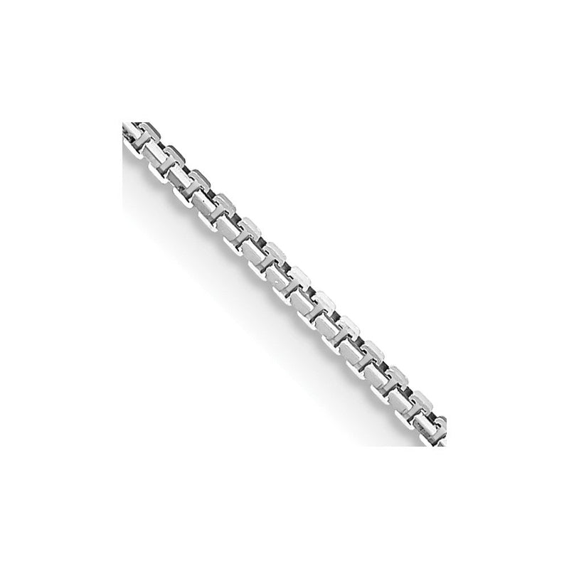 14K Weißgold 1.10mm Konkav Venezianer Halskette