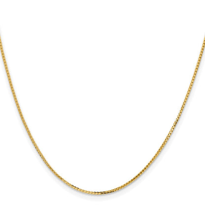 14K Gelbgold 1.2mm Konkav Venezianer Halskette