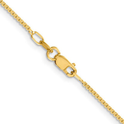 14K Gelbgold 1.2mm Konkav Venezianer Halskette