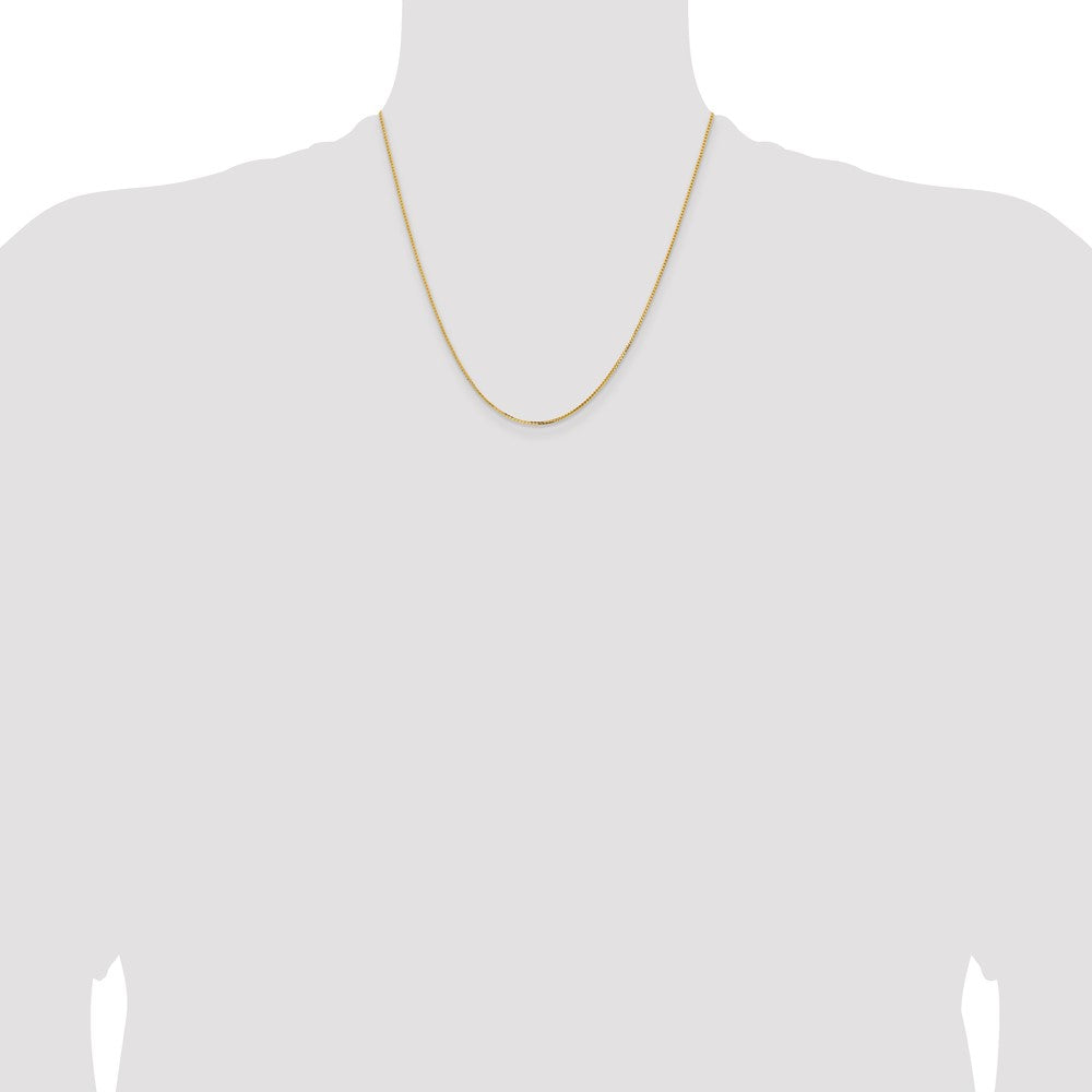 14K Gelbgold 1.2mm Konkav Venezianer Halskette