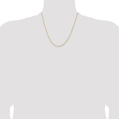 14K Gelbgold 1.2mm Konkav Venezianer Halskette