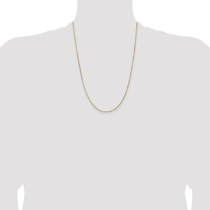 14K Gelbgold 1.3mm Konkav Venezianer Halskette