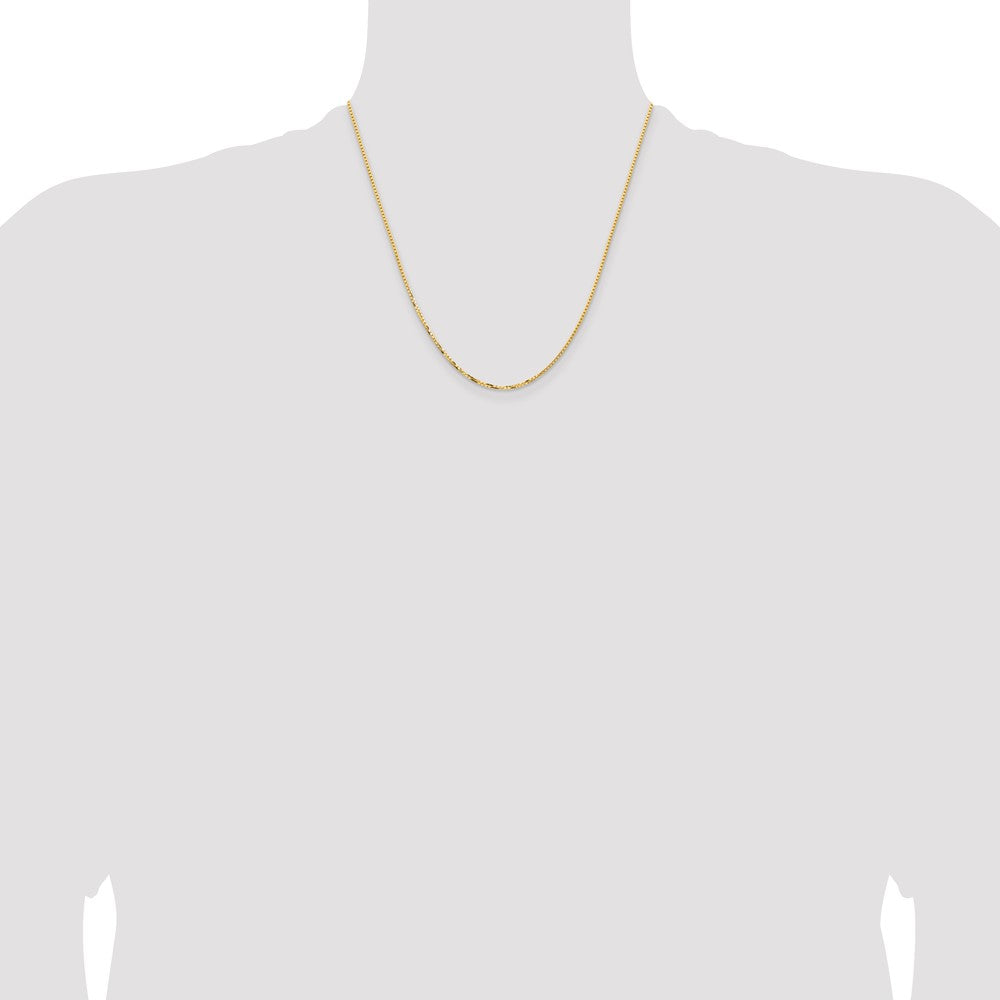 14K Gelbgold 1.45mm Konkav Venezianer Halskette