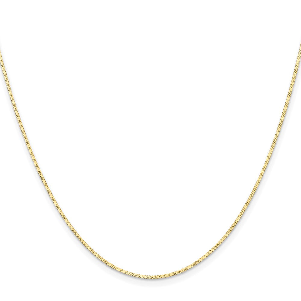 14K Gelbgold 0.8mm Serpentine Halskette