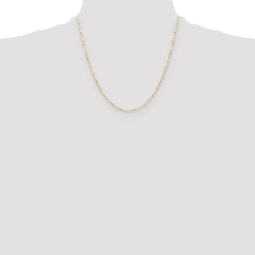 14K Gelbgold 0.8mm Serpentine Halskette