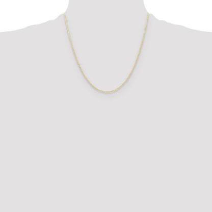 14K Gelbgold 0.8mm Serpentine Halskette