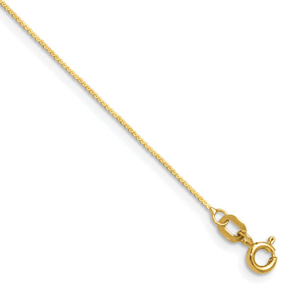 8 Zoll 14K Gelbgold 0.8mm Serpentine Gliederarmband