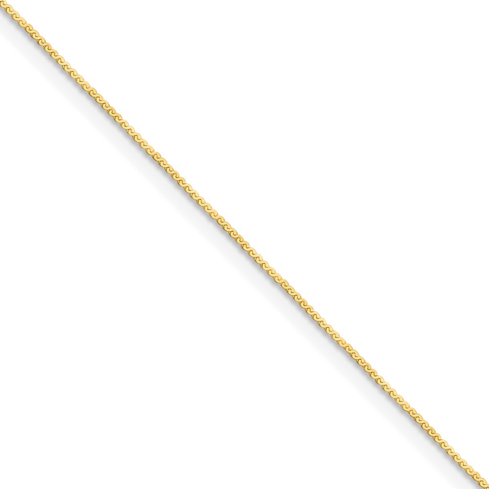 14K Gelbgold 0.8mm Serpentine Halskette
