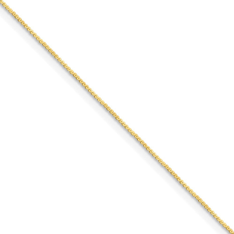 14K Gelbgold 0.8mm Serpentine Halskette