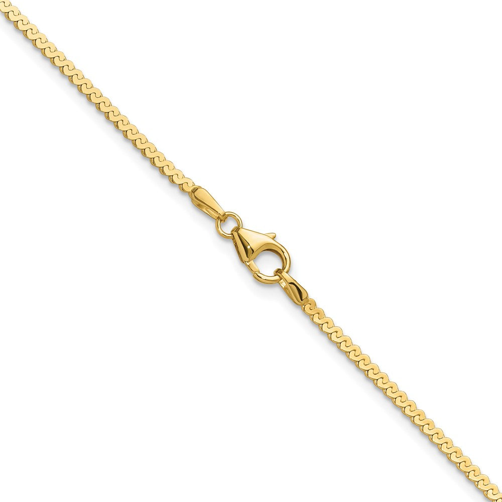 14K Gelbgold 1.55mm Serpentine Halskette
