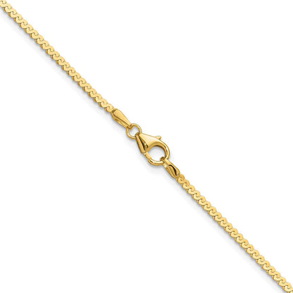 14K Gelbgold 1.55mm Serpentine Halskette