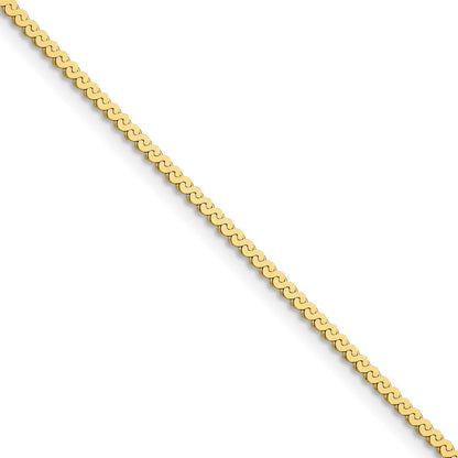 14K Gelbgold 1.55mm Serpentine Halskette
