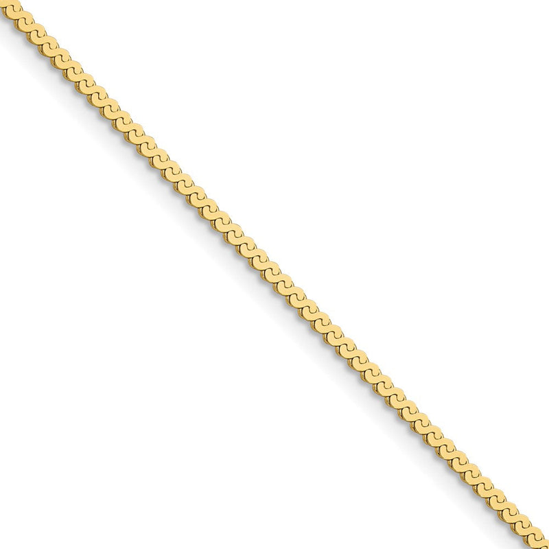 14K Gelbgold 1.55mm Serpentine Halskette