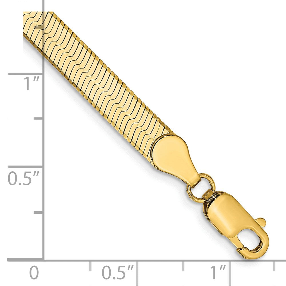 14K Gelbgold 5mm Silky Fischgrät Gliederarmband