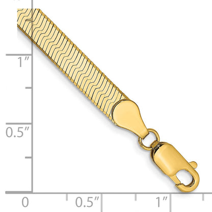 14K Gelbgold 5mm Silky Fischgrät Gliederarmband