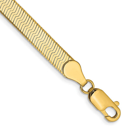 14K Gelbgold 5mm Silky Fischgrät Gliederarmband