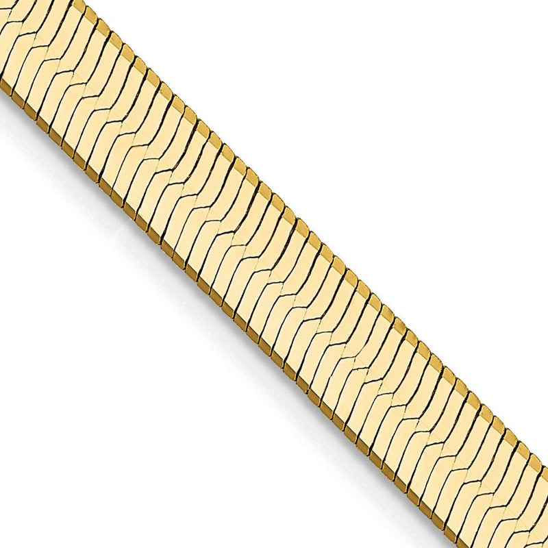 14K Gelbgold 5mm Silky Fischgrät Halskette