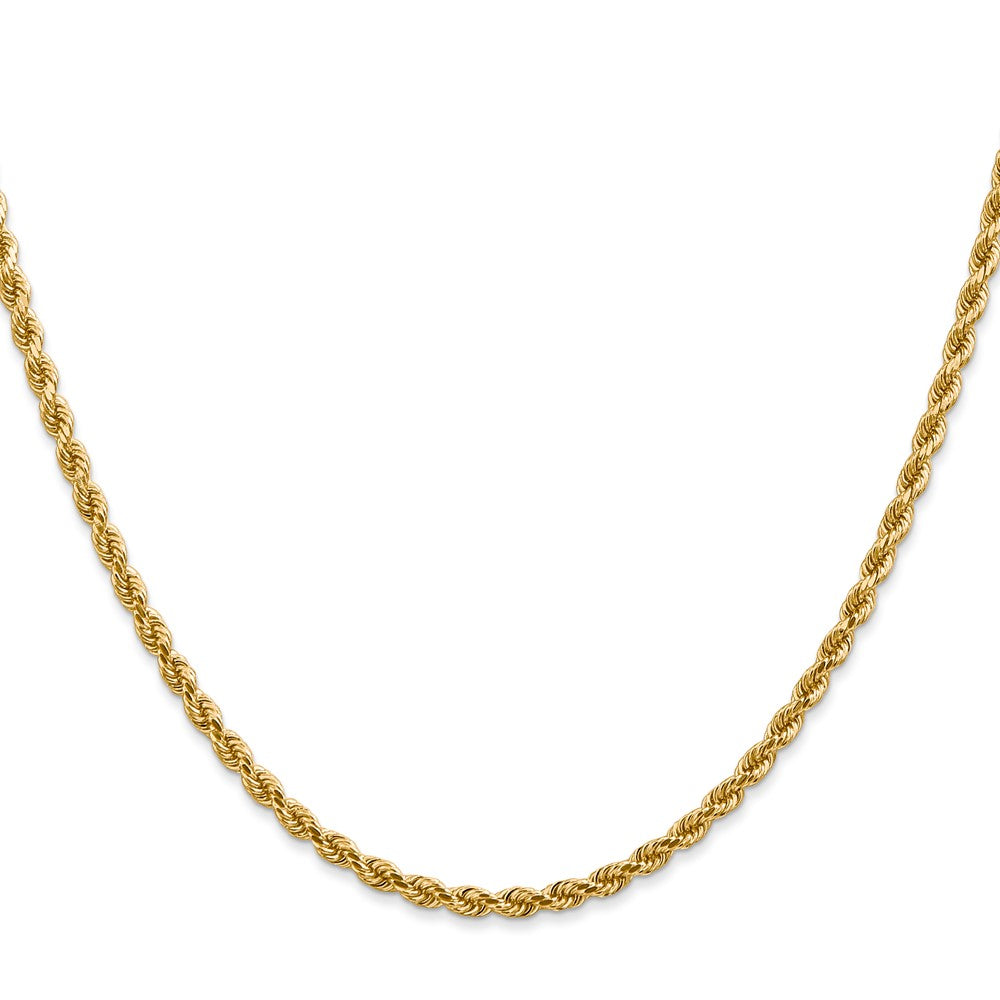 14K Weißgold 2.75mm Diamantiert Kordel Halskette