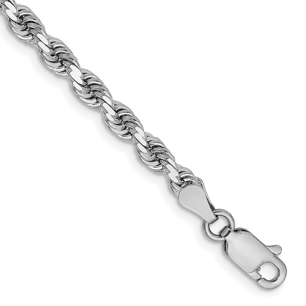 14K Weißgold 3.25mm Diamantiert Kordel Halskette