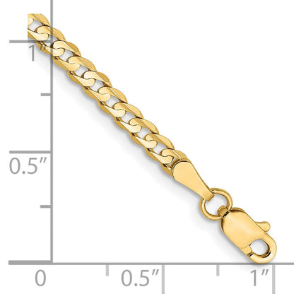 14K Gelbgold 3mm Offen Konkav Panzer Gliederarmband
