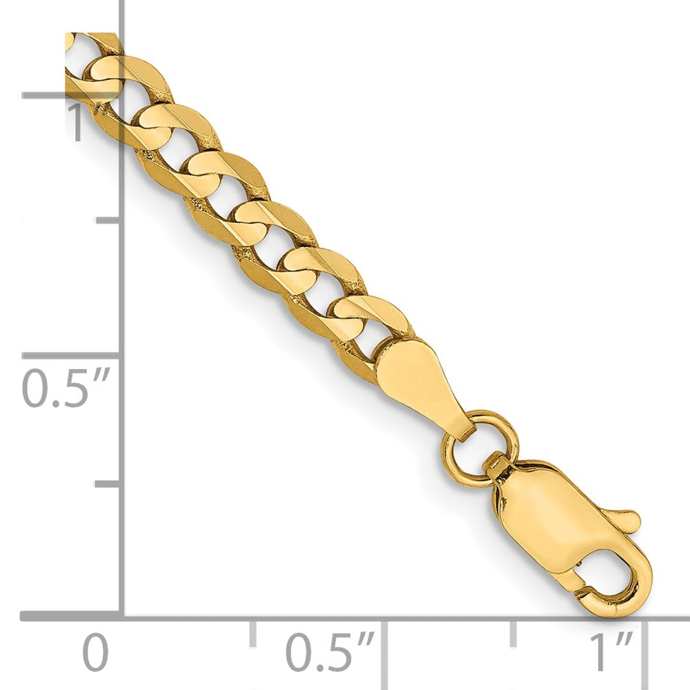 14K Gelbgold 3.8mm Offen Konkav Panzer Gliederarmband