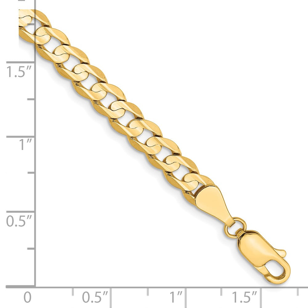 14K Gelbgold 5.25mm Offen Konkav Panzer Gliederarmband