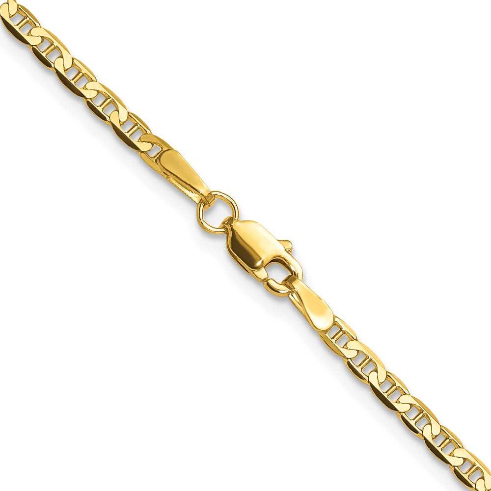 14K Gelbgold 2.4mm Konkav Anker Halskette