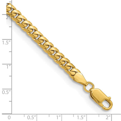 14K Gelbgold 5mm Massiv Miami Kubanisch Gliederarmband
