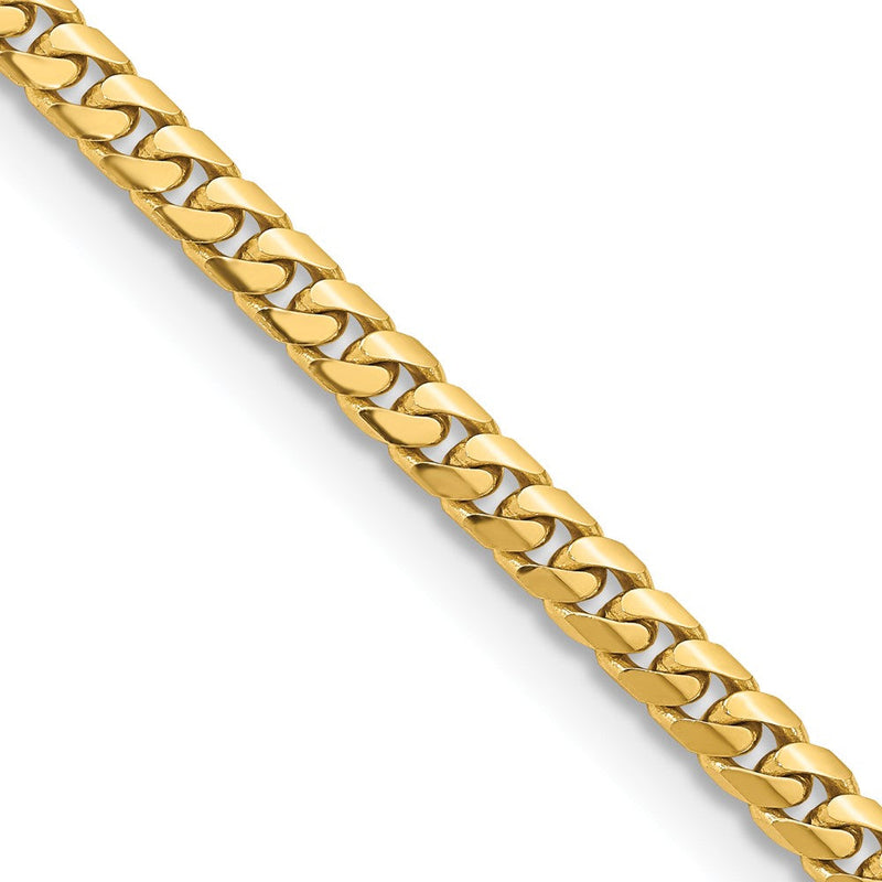 18 Zoll 14K Gelbgold 5mm Massiv Miami Kubanisch Halskette
