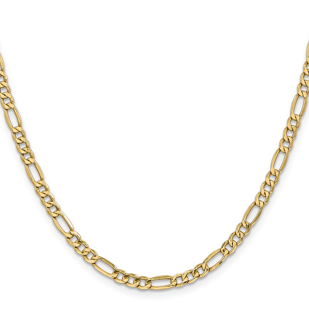 14K Gelbgold 4.2mm Halbmassiv Figaro Halskette