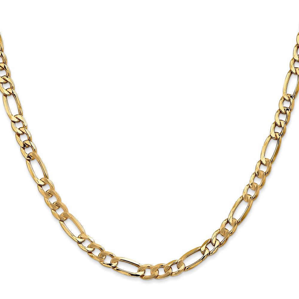 14K Gelbgold 5.75mm Halbmassiv Figaro Halskette